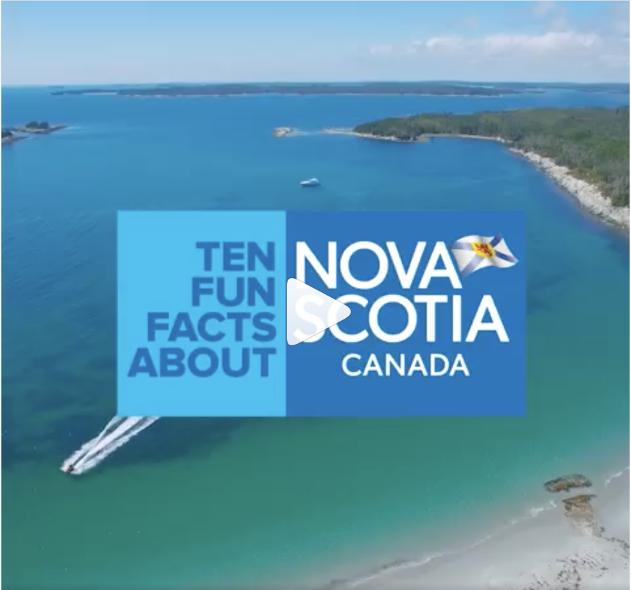 An instagram reel for 10 fun facts about nov scotia